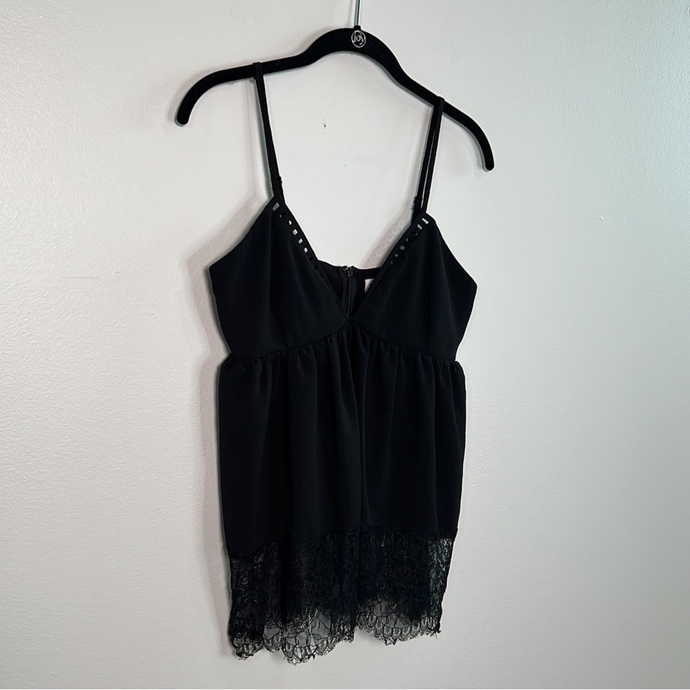 90s Style Babydoll Cami with Lace Hem Going Out Top size Small - Picture 12 of 13